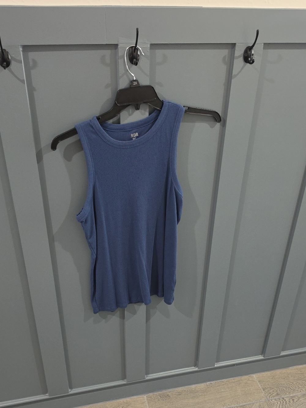 a new day Navy Ribbed Muscle Tank Top